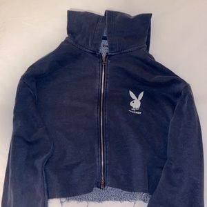 playboy cropped hoodie